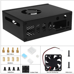 Geekworm N508  METAL CASE for Orange Pi 5 Plus (with Cooling Fan External Antenna and Heatsink)